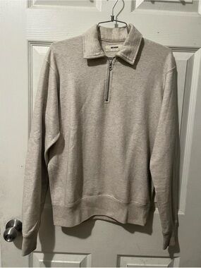 Buck Mason grey quarter zip sweatshirt Size XS Men